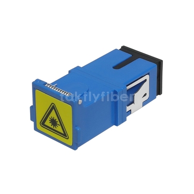 Tipo adaptador azul simples do obturador da fibra ótica da cor do adaptador do SC UPC