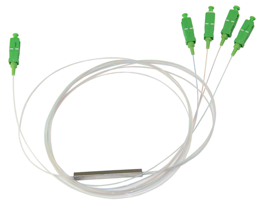 1m Fibra Óptica Plc Splitter 1*4 Tipo de tubo de aço