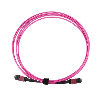 20m OM4 MPO MTP Zirconia Cerâmica Fibra Óptica Cable Com PVC / LZH Jacket