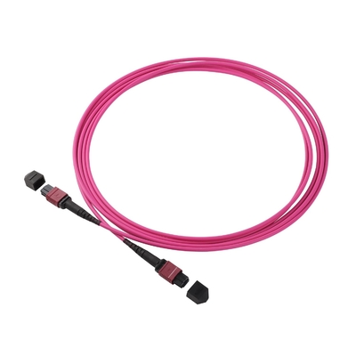 20m OM4 MPO MTP Zirconia Cerâmica Fibra Óptica Cable Com PVC / LZH Jacket