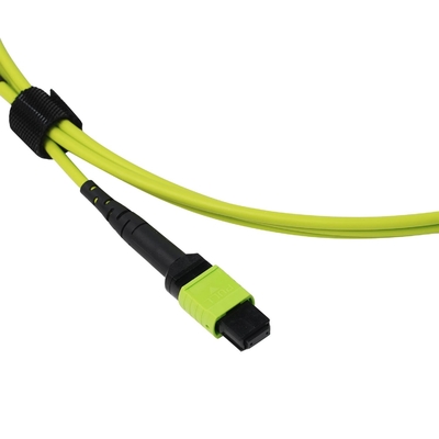 Superiores de 24 fibras Lime Verde Mpo Mtp Cable Multi Fibra Push On Cable -20.C a 70.C Temperatura de funcionamento