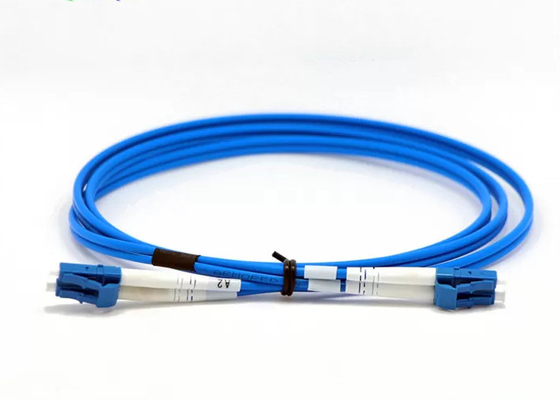 Fibra óptica azul patchcord Simplex Duplex 3,0 mm de diâmetro Cabos de fibra de baixa perda de inserção