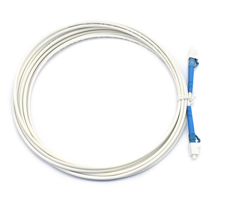 Baixa perda de inserção LC Patch Cord Fiber Cable Duplex Simplex Casaco de cor branca Conector azul