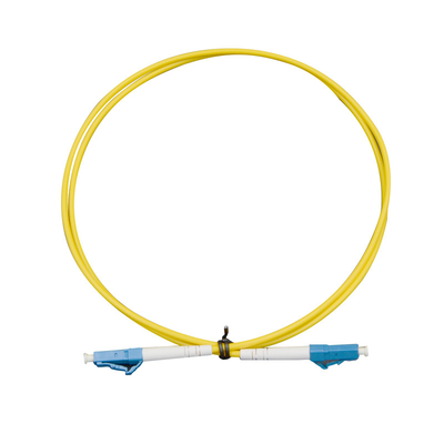 Tipo de polir do patchcord de fibra óptica azul/beige ≤ 0,3 dB Perda de inserção Diâmetro da fibra 9/125um