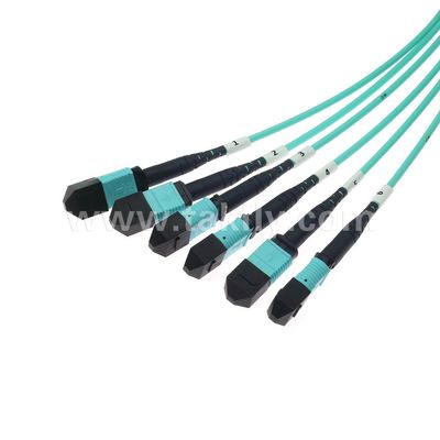 MPO/MTP Patchcord Cabos de tronco de 72 núcleos SM/MM Jumper Fibra Ótica para Data Center AI FTTX