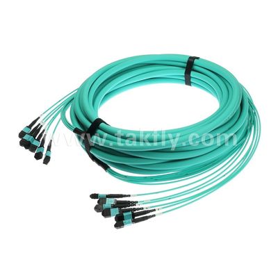 MPO/MTP Patchcord Cabos de tronco de 72 núcleos SM/MM Jumper Fibra Ótica para Data Center AI FTTX