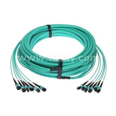 MPO/MTP Patchcord Cabos de tronco de 72 núcleos SM/MM Jumper Fibra Ótica para Data Center AI FTTX