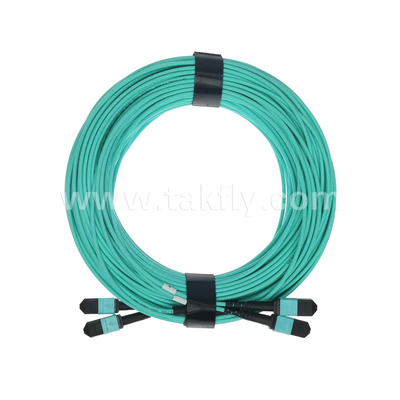 24 núcleos MTP Trunk Cable Fibra óptica Jumper para Data Center FTTX PVC personalizável