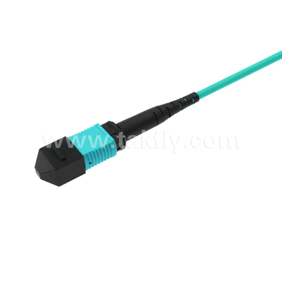 24 núcleos MTP Trunk Cable Fibra óptica Jumper para Data Center FTTX PVC personalizável