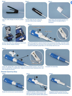 Conector de fibra óptica mecânica durável SC/APC SC/UPC -40-85C para longo prazo