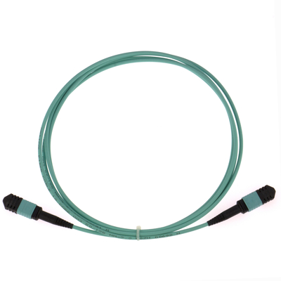 Elite Multimode OM3 50/125, Plenum OFNP Tipo B MPO Patch Cord 3m 10ft MTP-12 PC Feminino Para MTP-12 PC Feminino