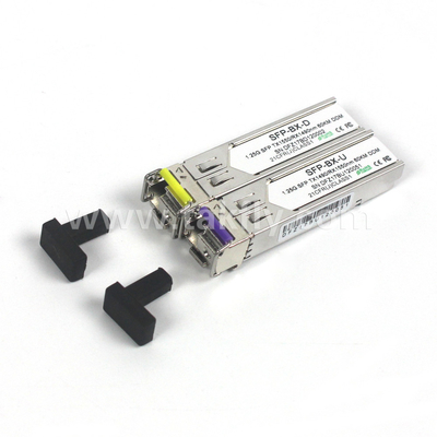 1.25Gbps Transceptor bidirecional SFP MMF 2KM alcance Tx1310nm/Rx1550nm