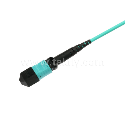 Elite Multimode OM3 50/125 Plenum OFNP Tipo B MPO Patch Cord 30m 100ft MTP-12 PC Feminino Para MTP-12 PC Feminino