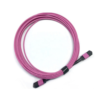 Elite Multimode OM4 50/125 Plenum OFNP Tipo B MPO Patch Cord 3.0mm Cable 10m 33ft MTP-12 PC Feminino para MTP-12 PC Feminino