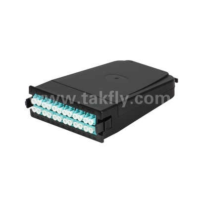 96F Painel de adaptador de cassete 1U Montagem de rack MPO Patch Panel para Data Center Altura 1U