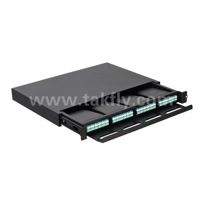 Fibra óptica MPO personalizável Cassete MTP Patch Panel Tipo deslizante para Data Center FTTX