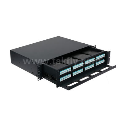 MPO/MTP Patch Panel Management Cassette Tipo deslizante de fibra óptica para cablagem FTTX do Data Center