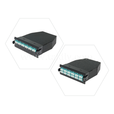 Gerenciamento de painéis de patch de MTP MPO cassete de fibra óptica preta para centro de dados FTTX