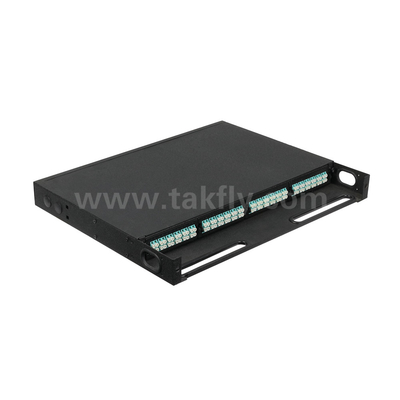 Gerenciamento de painéis de patch de MTP MPO cassete de fibra óptica preta para centro de dados FTTX
