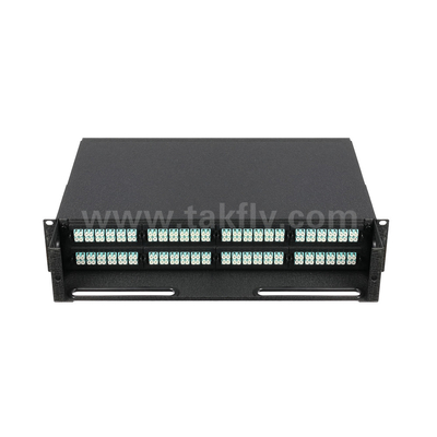 Gerenciamento de painéis de patch de MTP MPO cassete de fibra óptica preta para centro de dados FTTX