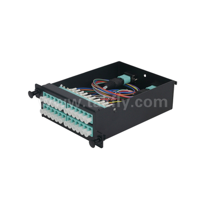 Fibra Óptica MPO Cassete MTP Patch Panel Alumínio Ligação Gerenciamento de Tipo Deslizante Para Data Center FTTX