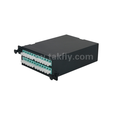 Fibra Óptica MPO Cassete MTP Patch Panel Alumínio Ligação Gerenciamento de Tipo Deslizante Para Data Center FTTX