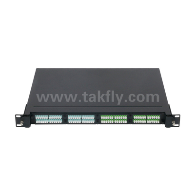 Fibra Óptica MPO Cassete MTP Patch Panel Alumínio Ligação Gerenciamento de Tipo Deslizante Para Data Center FTTX