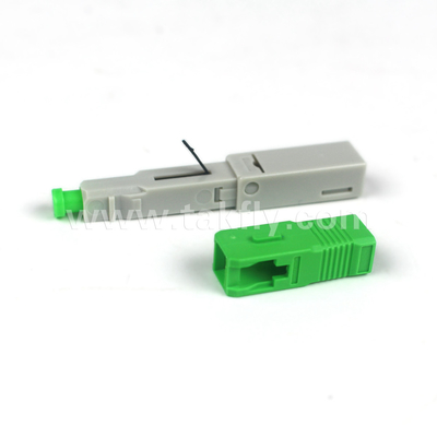 SC/APC Conector Rápido Instalado em Campo Incorporado-APC para 62,5/125μm OM1 Modo de Fibra Plástica