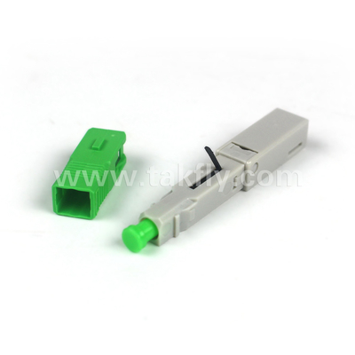SC/APC Conector Rápido Instalado em Campo Incorporado-APC para 62,5/125μm OM1 Modo de Fibra Plástica
