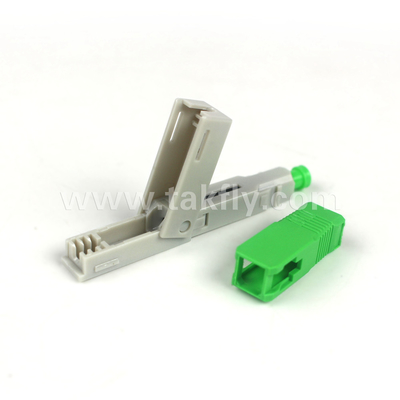 SC/APC Conector Rápido Instalado em Campo Incorporado-APC para 62,5/125μm OM1 Modo de Fibra Plástica