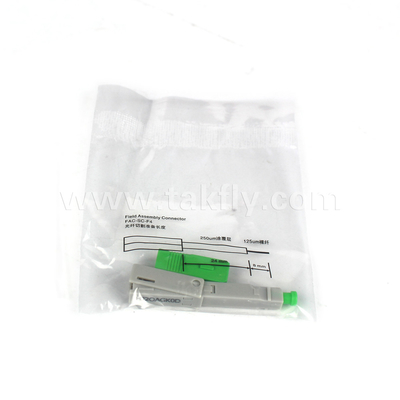 SC/APC Conector Rápido Instalado em Campo Incorporado-APC para 62,5/125μm OM1 Modo de Fibra Plástica