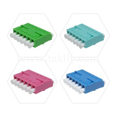 Acoplador de cabo de adaptador LC APC/UPC SM/MM Simplex/Duplex/Quad/6 vias/8 vias Fibra Óptica para Data Center FTTH