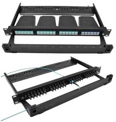 1U MPO MTP Fiber Optic Patch Panel 24 Port para Data Center