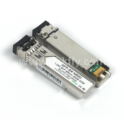 1.25G SFP 850NM 550M MMF DDM LC CISCO JUNIPER HUAWEI MODULO de transmissor óptico SFP compatível