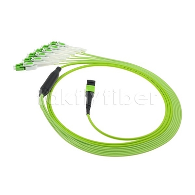 MPO / MTP Homem ou Mulher OM5 Cordão de Fibra Óptica 12F LC APC DX Uniboot