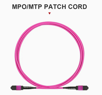 Flexível MPO/MTP 12 Fibras Fibra Óptica Cordão de Parche -20C- 70C para diferentes ambientes