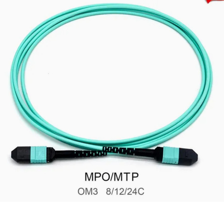 8/12/24core 2m-50m alta densidade PVC/LSZH UL Certificação Mulher/Homem MPO-MPO Sm Om3 Om4 Om5 Trunk Cable Patch Cord Fiber Optic Jumper
