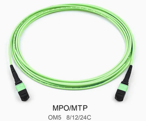 8/12/24core 2m-50m alta densidade PVC/LSZH UL Certificação Mulher/Homem MPO-MPO Sm Om3 Om4 Om5 Trunk Cable Patch Cord Fiber Optic Jumper