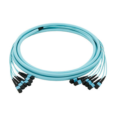 Cabo Trunk MPO/MTP de 12/24/48/96/144 Fibras com Modo de Fibra 50/125um e Revestimento Externo em PVC/LSZH Patchcord de Fibra Óptica