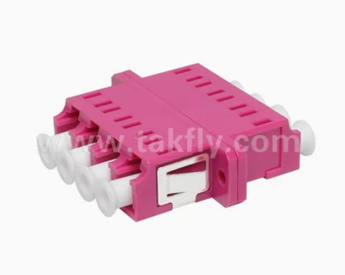LC Quad APC Upc 4 Núcleos Adaptador de Fibra Óptica com Flange Simplex e Duplex
