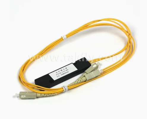 1X2 900um Mini Tubos de Aço Fibra Óptica PLC Splitter Module Alta Confiabilidade e Estabilidade