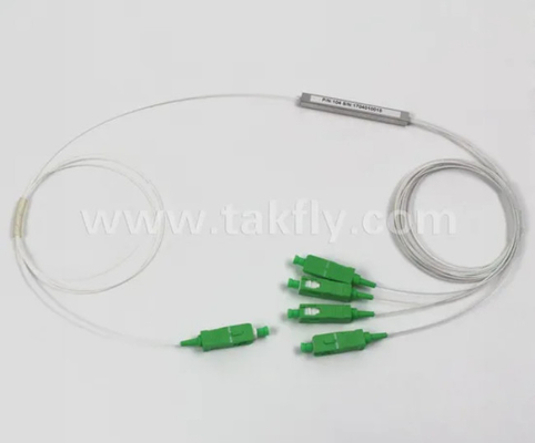 G657A1 Tipo de fibra pré-conector LC 1X8 900um Mini tubo de aço Fibra óptica PLC Splitter PDL≤0.4dB