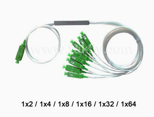 1X16 FTTX Mini Tubos de Aço Fibra Óptica PLC Splitter Cabos Diâmetro 0,9mm para aplicações FTTX