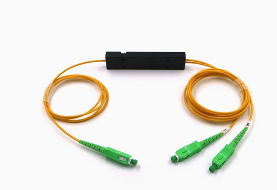 1x2 Modo Único ABS SC PLC Splitter Fibra Ótica Sc APC 1 a 2 PLC Splitter