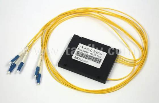 Compacto Gpon Epon 1X4 SC APC ABS FTTX Fibra Óptica PLC Splitter com tolerância de temperatura de -40- 85C