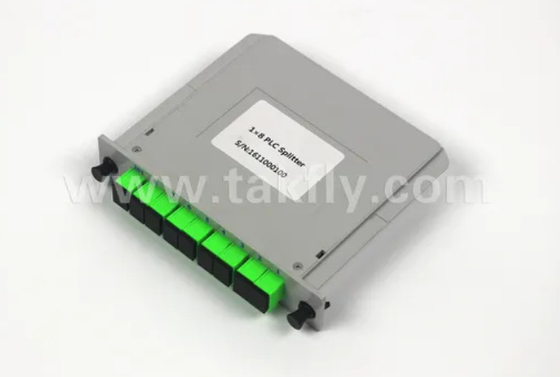 1*8 Modo Único G657A1 Fibra Casette Tipo LGX PLC Splitter com Conector Sc/APC Alta confiabilidade e estabilidade