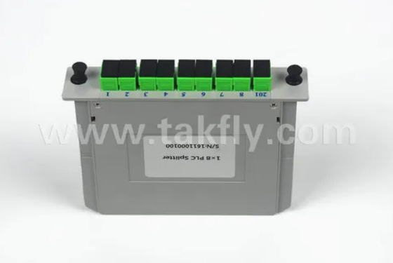 1*8 Modo Único G657A1 Fibra Casette Tipo LGX PLC Splitter com Conector Sc/APC Alta confiabilidade e estabilidade