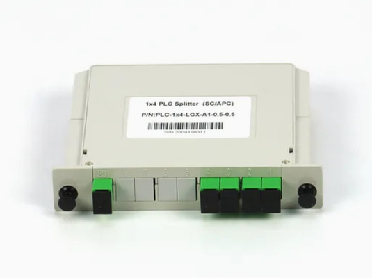 1x4 FTTX Gpon Fiber Casette Tipo LGX PLC Splitter com Conector Sc/APC Alta confiabilidade e estabilidade
