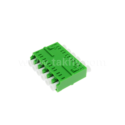 LC/APC Adaptador de 6 vias, SM OS2, Verde, sem flange, modo único para rede