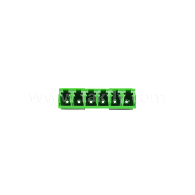 LC/APC Adaptador de 6 vias, SM OS2, Verde, sem flange, modo único para rede